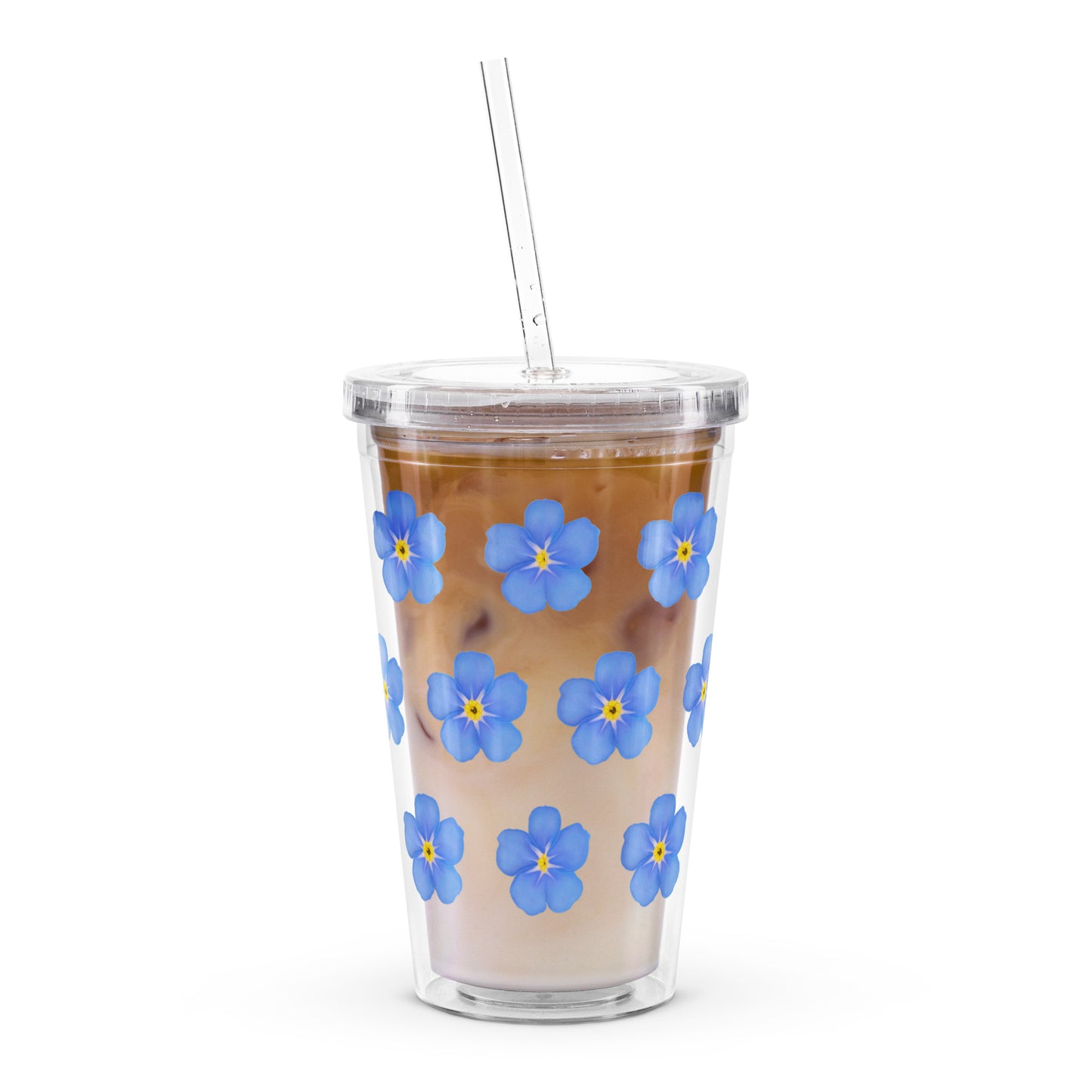 Forget-Me-Not Clear plastic tumbler