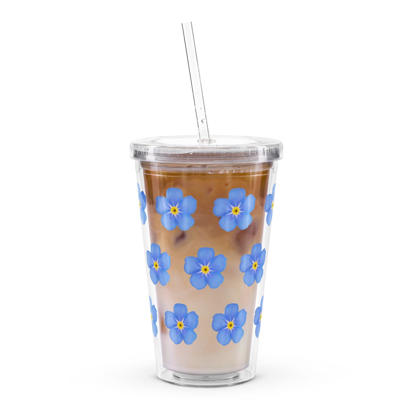 Forget-Me-Not Clear plastic tumbler