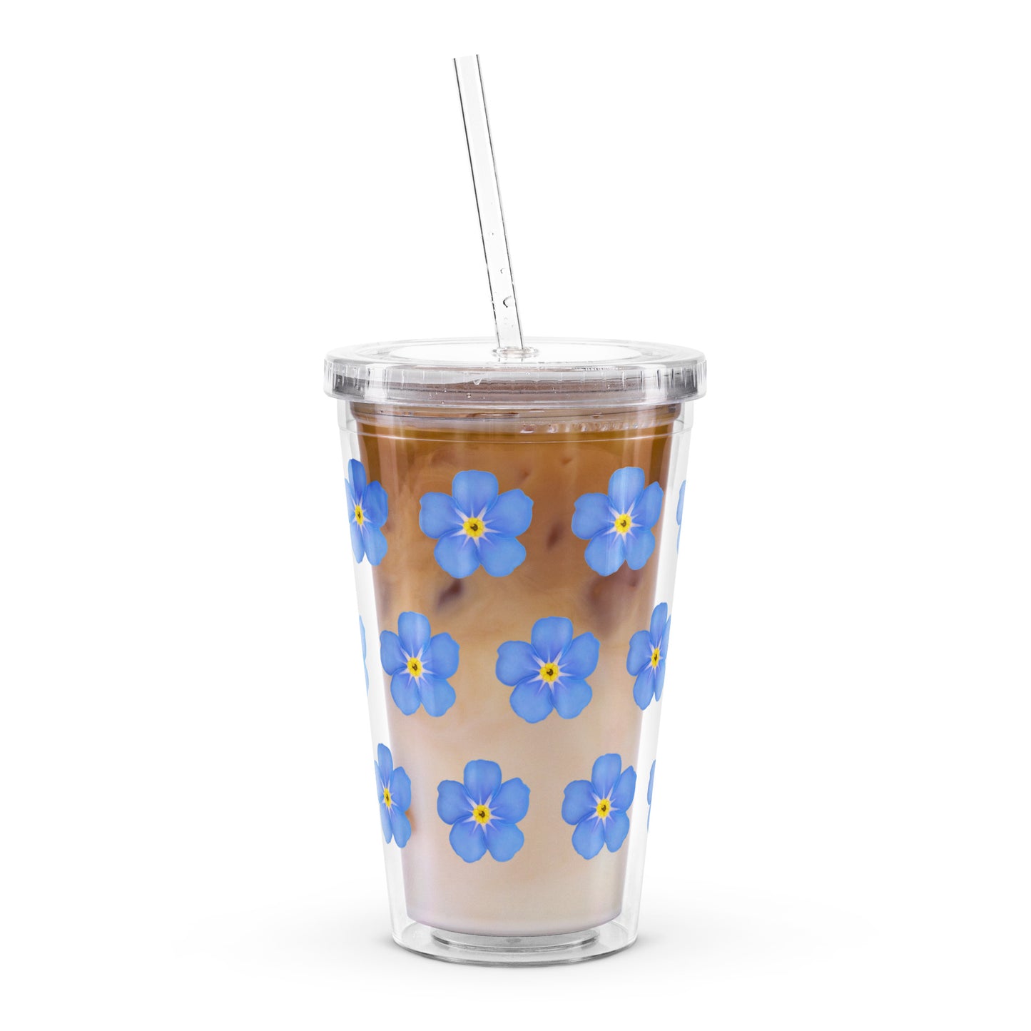 Forget-Me-Not Clear plastic tumbler