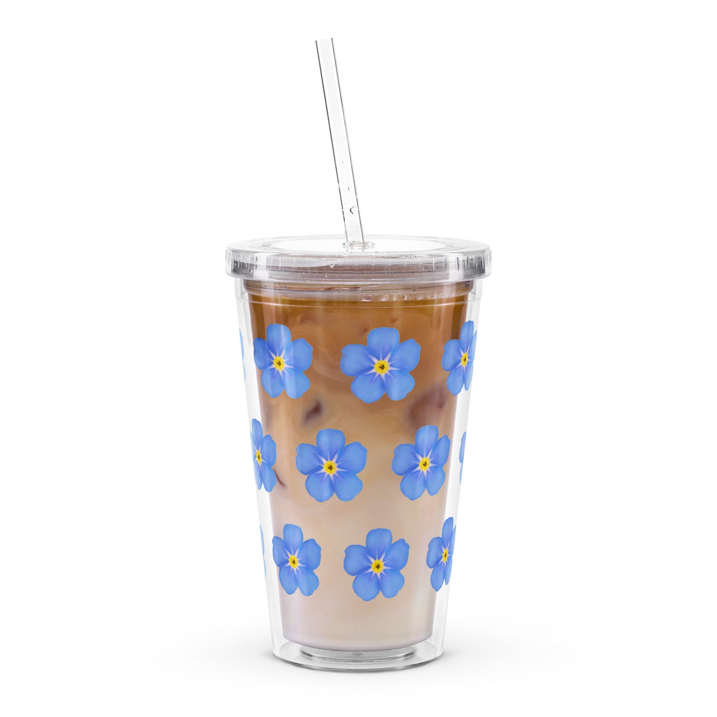 Forget-Me-Not Clear plastic tumbler