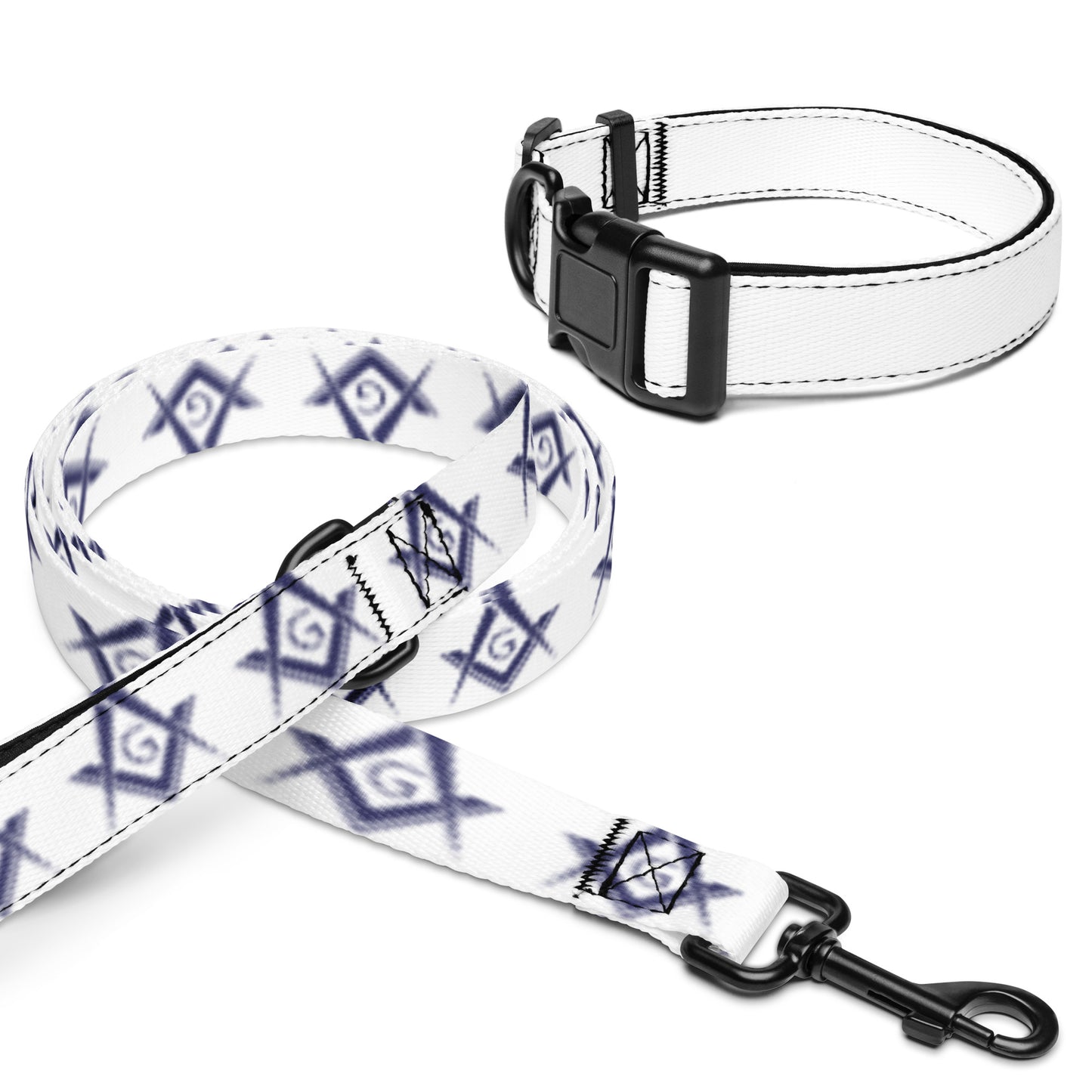 Square and Compass Pet collar & leash