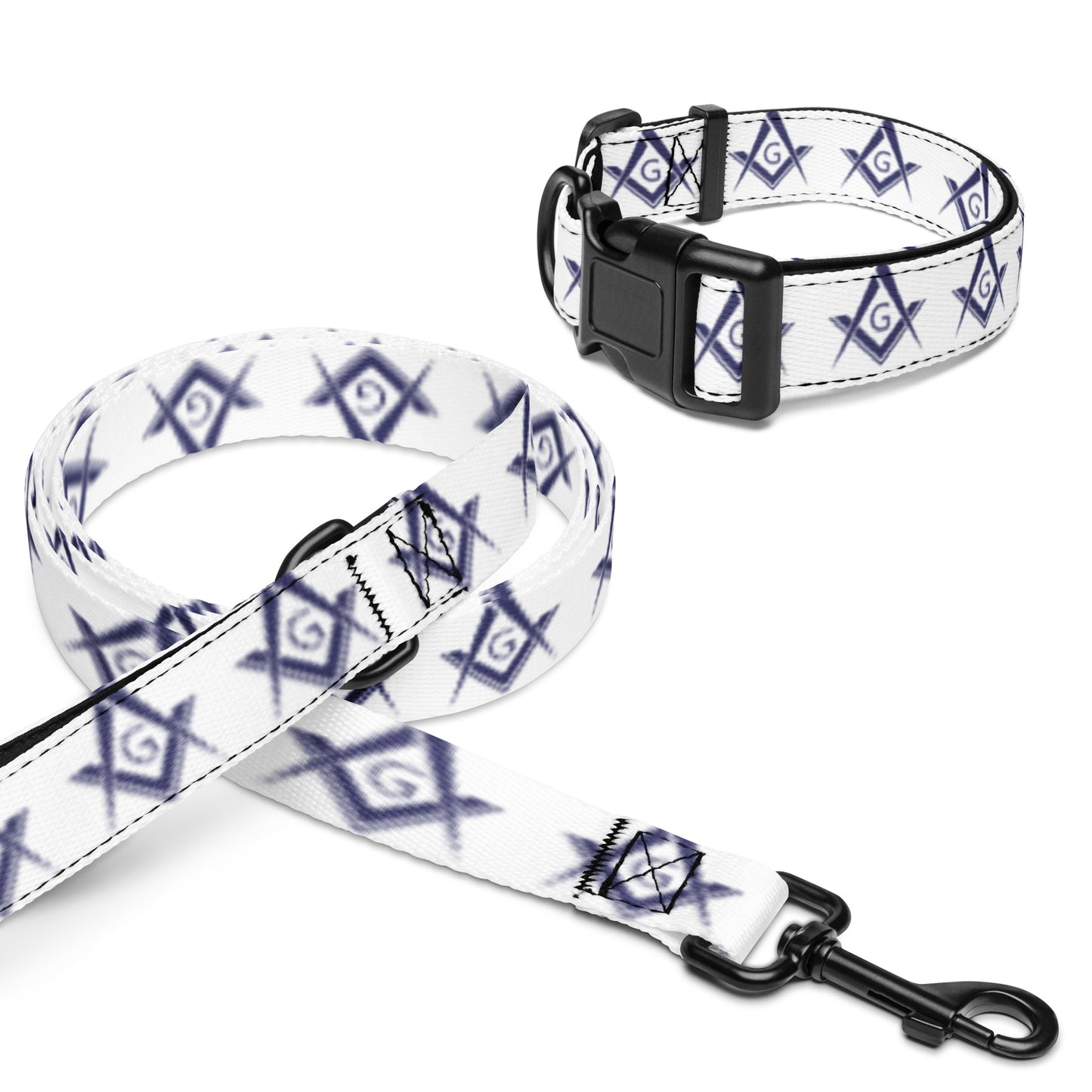 Square and Compass Pet collar & leash