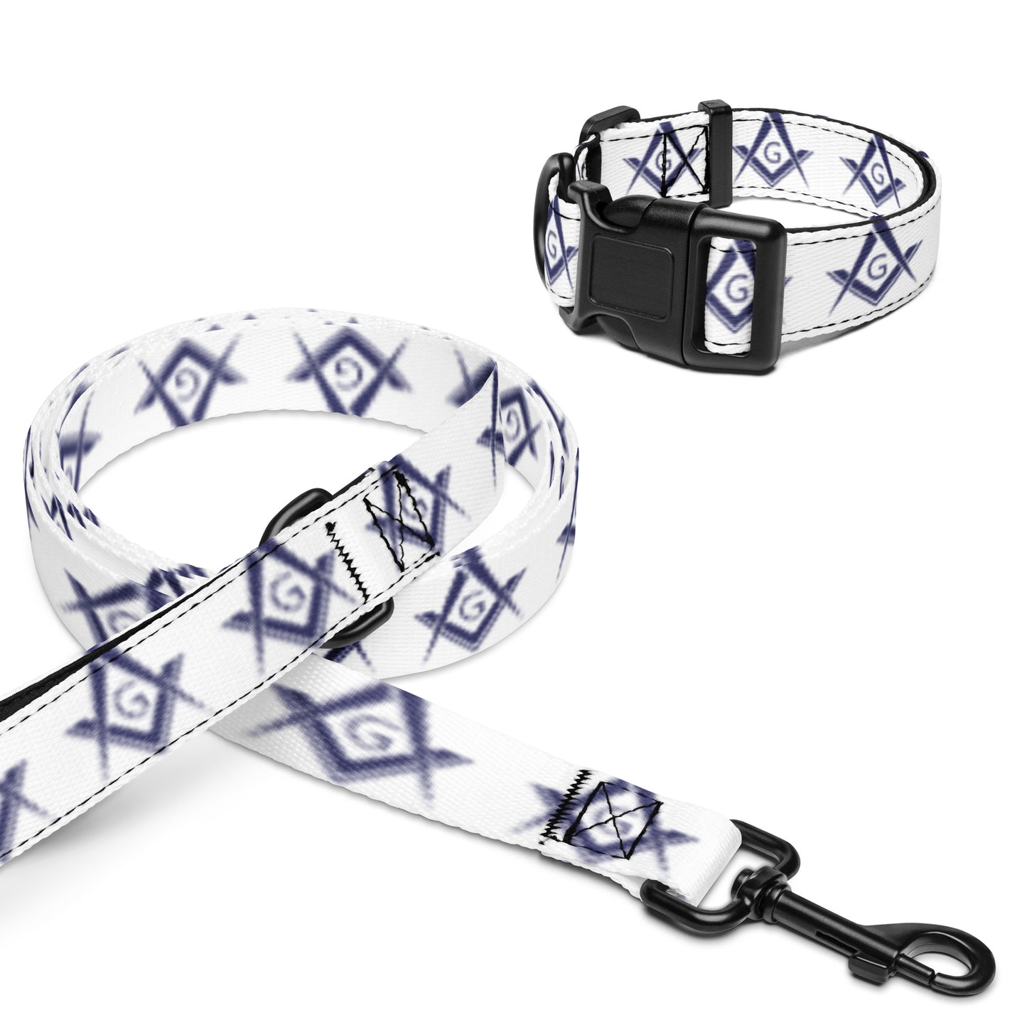 Square and Compass Pet collar & leash